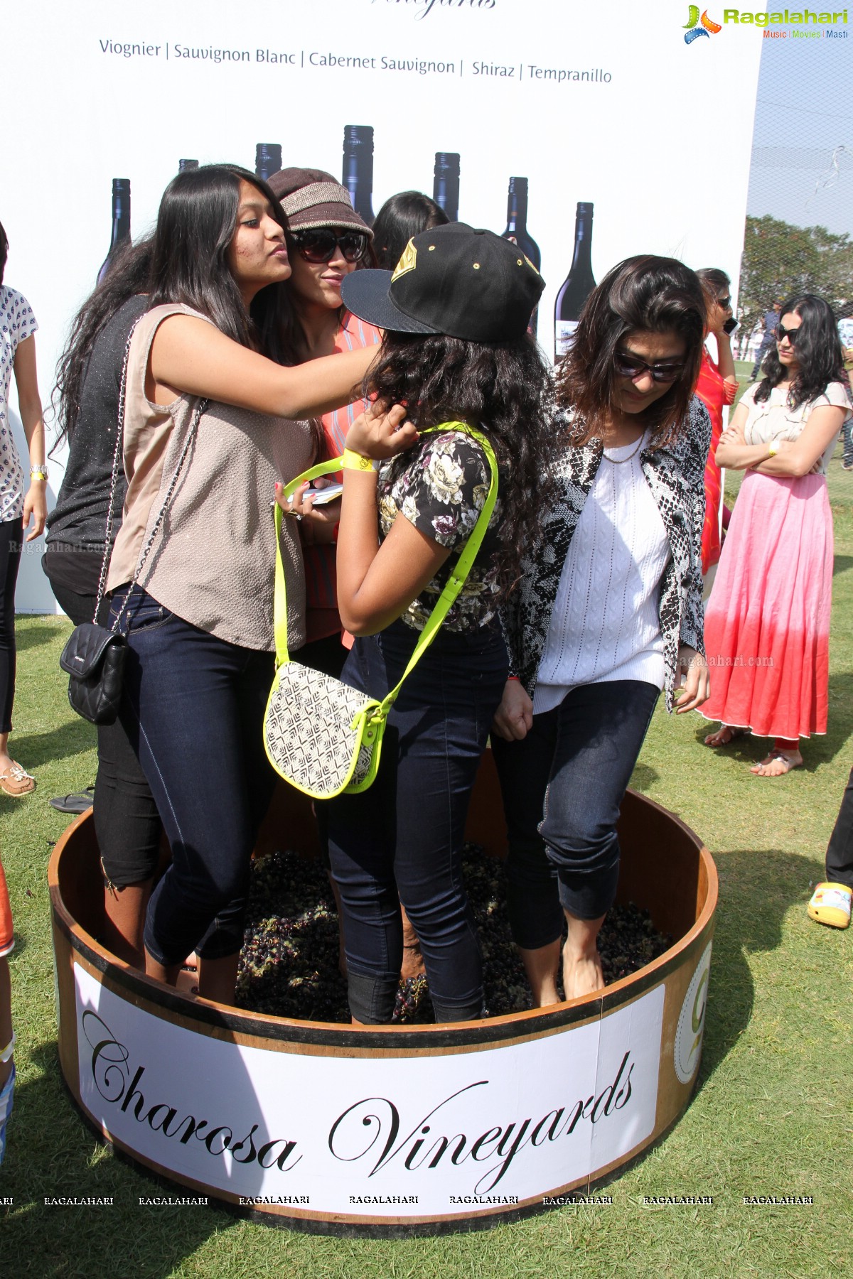 Grape Stomping by Charosa Vineyards at Hyderabad Golf Club