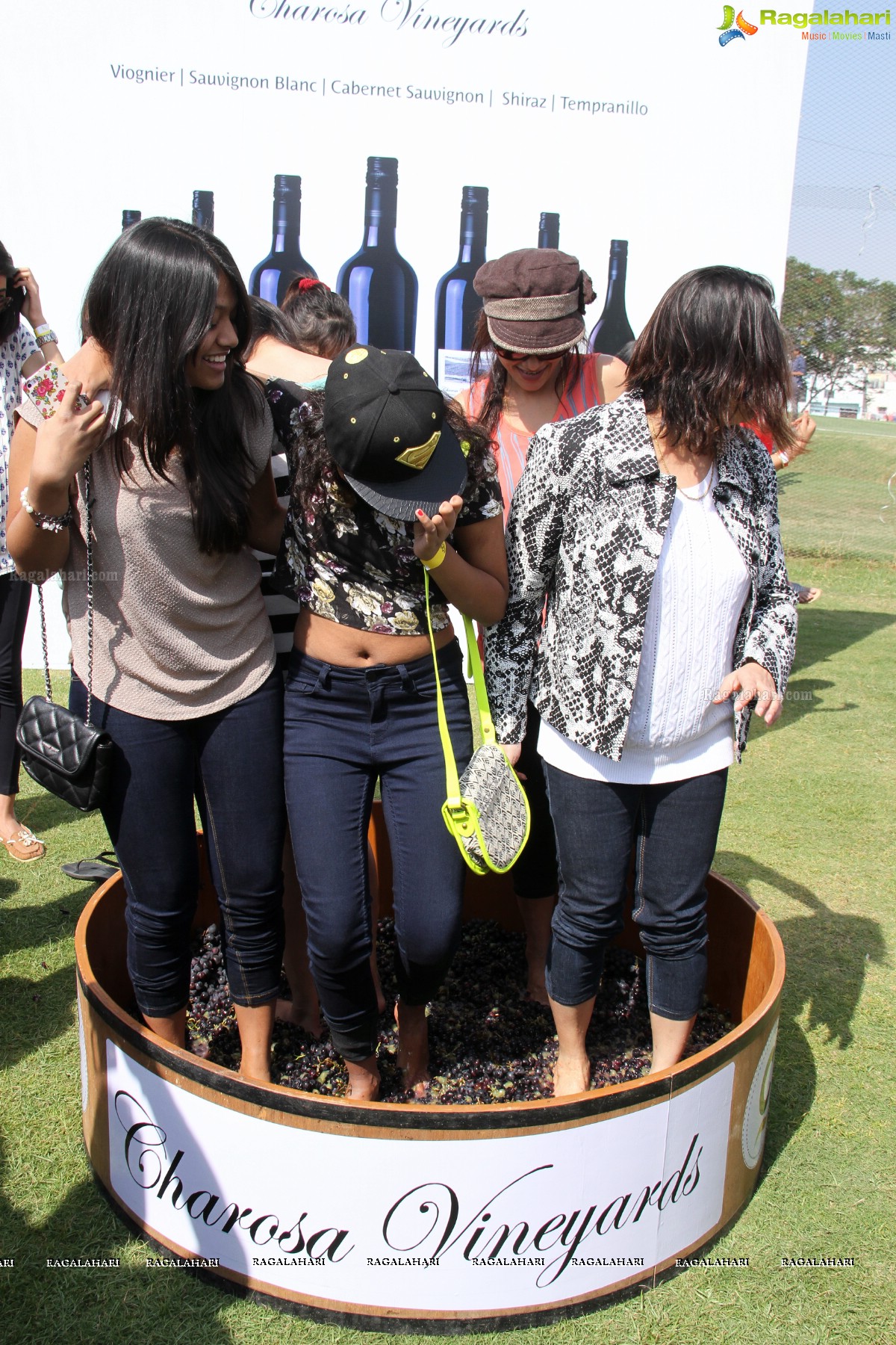 Grape Stomping by Charosa Vineyards at Hyderabad Golf Club