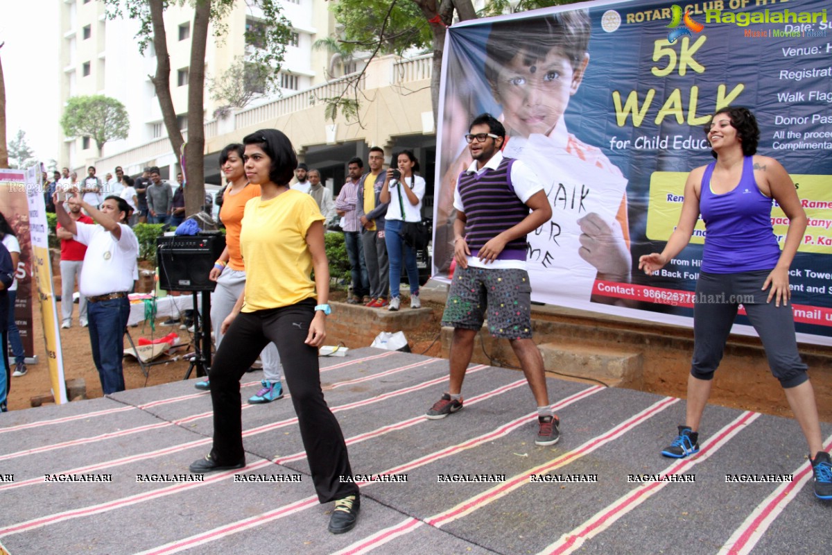 5K Walk for Children Education by Rotary Club of Hyderabad Gachibowli