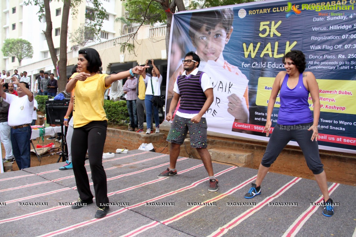 5K Walk for Children Education by Rotary Club of Hyderabad Gachibowli