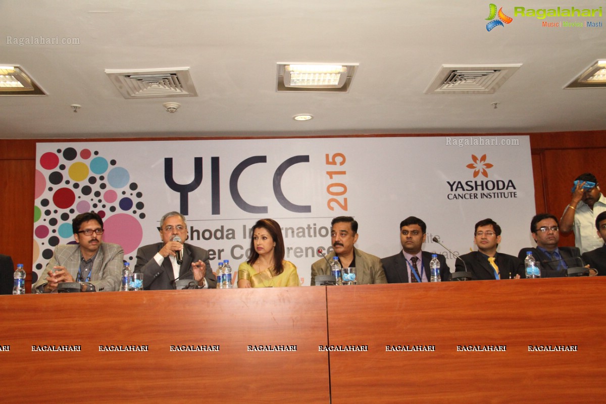 Kamal Haasan inaugurates Yashoda International Cancer Conference (YICC) at HICC