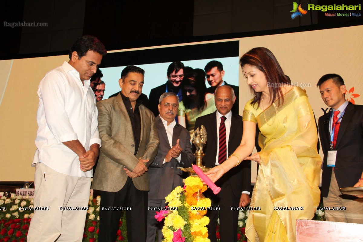 Kamal Haasan inaugurates Yashoda International Cancer Conference (YICC) at HICC