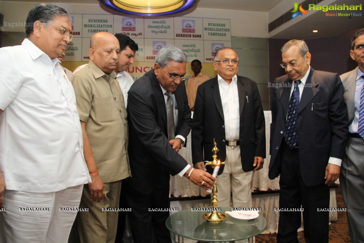 Sai Akshatha launches Mobilization Scheme by Agrasen Bank at Hotel Golconda, Hyderabad