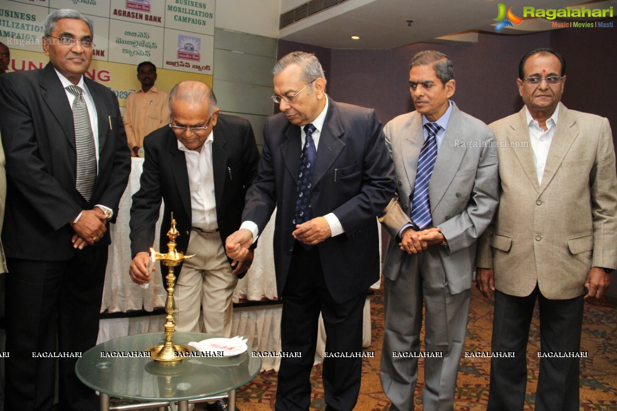 Sai Akshatha launches Mobilization Scheme by Agrasen Bank at Hotel Golconda, Hyderabad