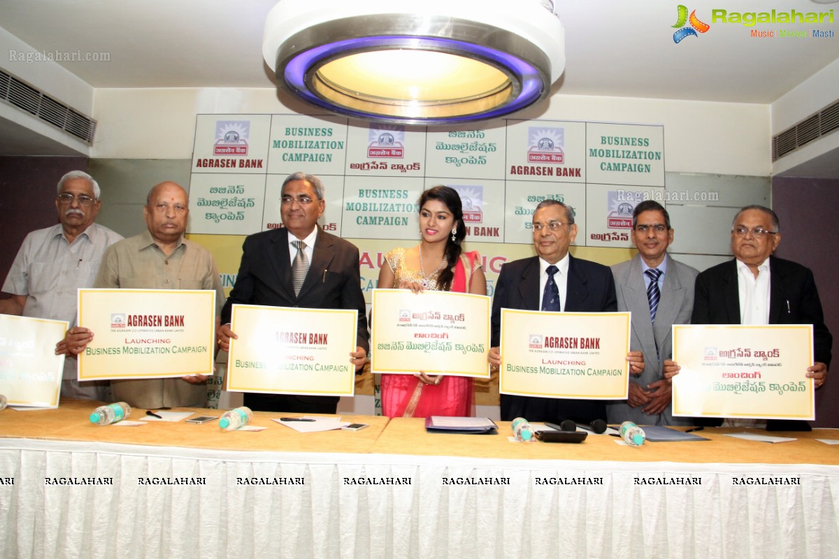 Sai Akshatha launches Mobilization Scheme by Agrasen Bank at Hotel Golconda, Hyderabad