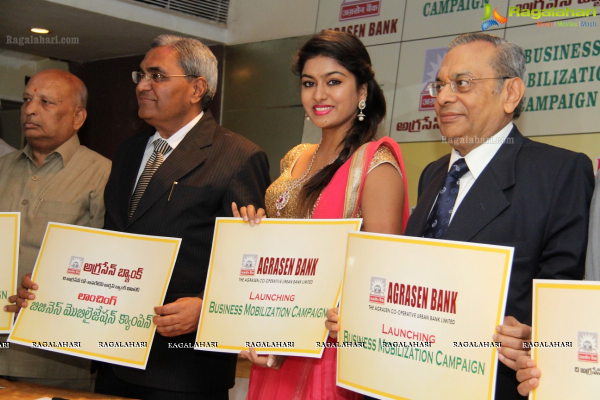 Sai Akshatha launches Mobilization Scheme by Agrasen Bank at Hotel Golconda, Hyderabad