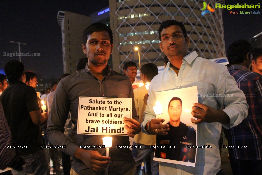 Candlelight March to Pay Tributes to Pathankot Martyrs