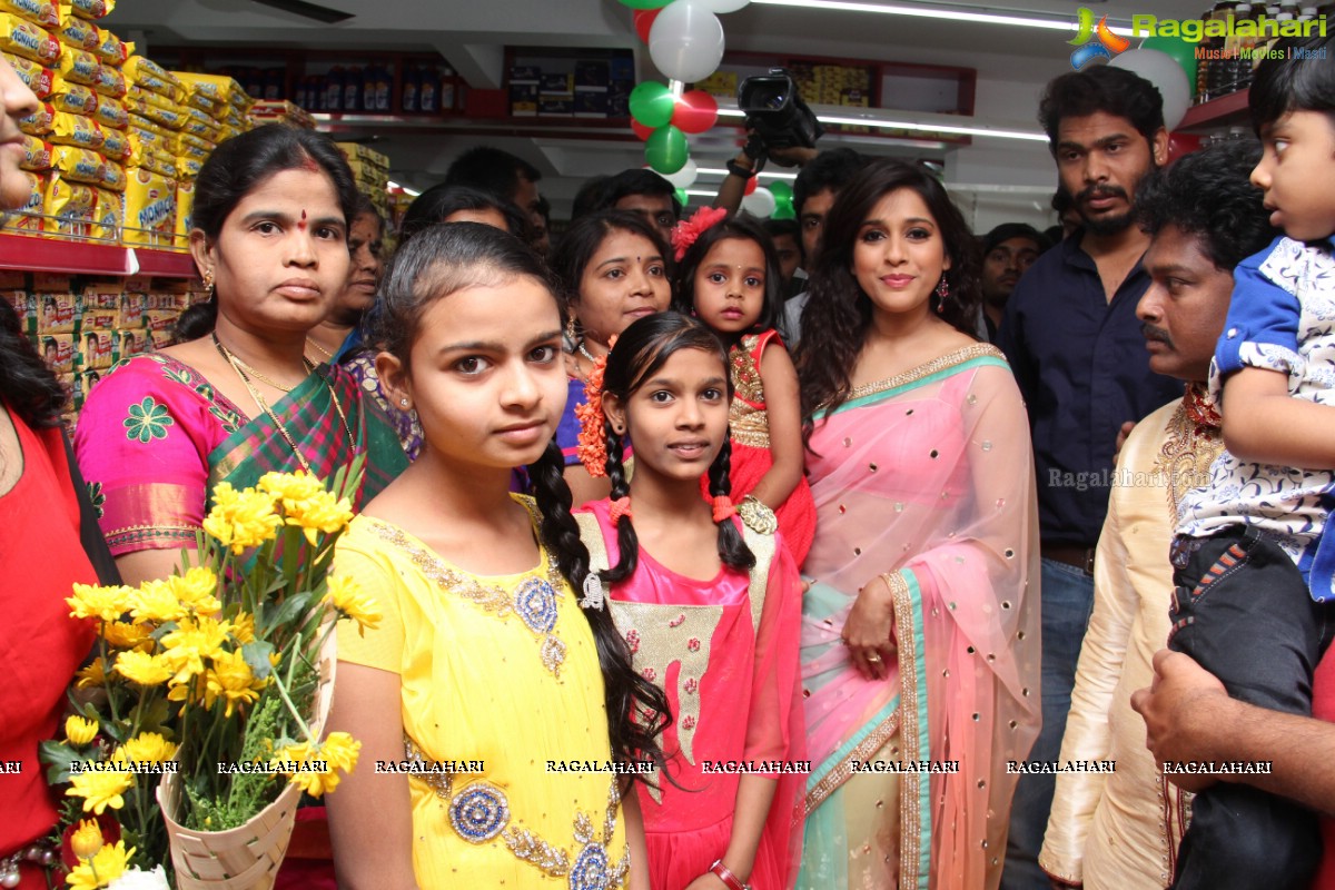 Rashmi Gautam and Aksha Pardasany launches Chervi Super Market, Hyderabad