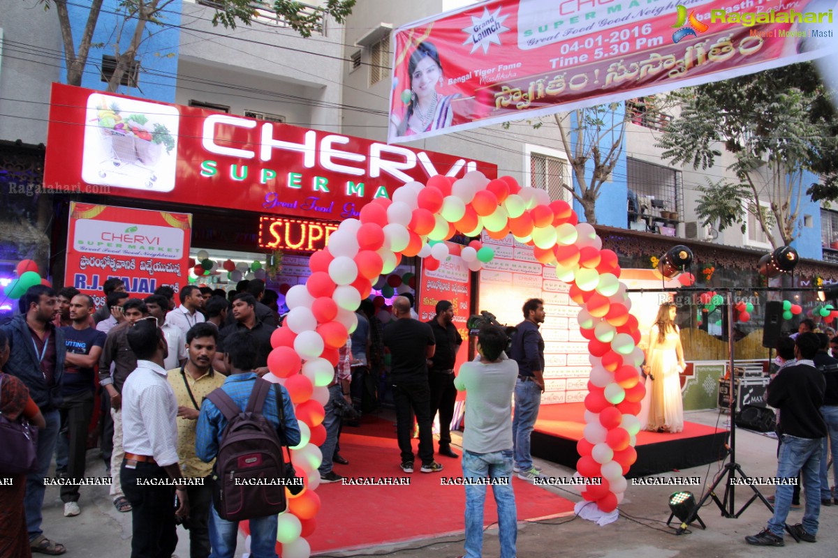 Rashmi Gautam and Aksha Pardasany launches Chervi Super Market, Hyderabad