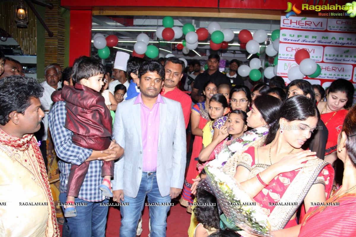 Rashmi Gautam and Aksha Pardasany launches Chervi Super Market, Hyderabad