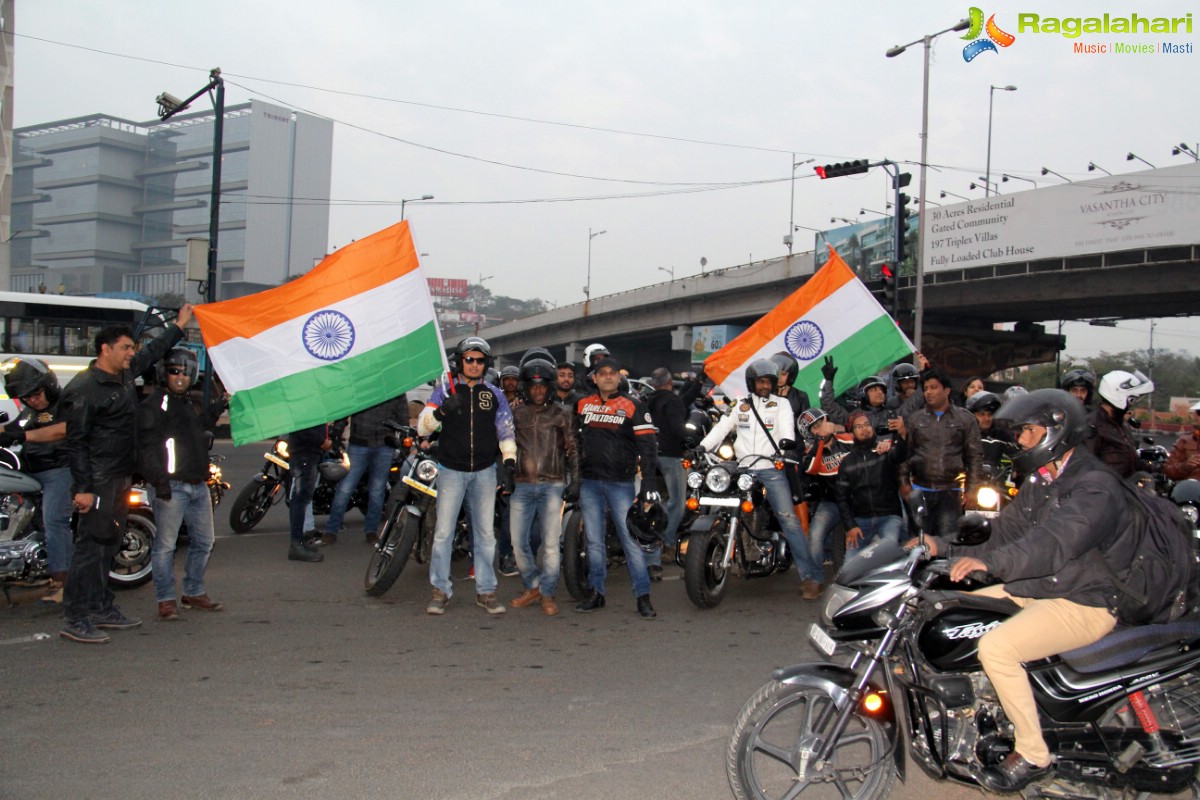 Banjara HOG Harley Riders Republic Day Parade, Hyderabad