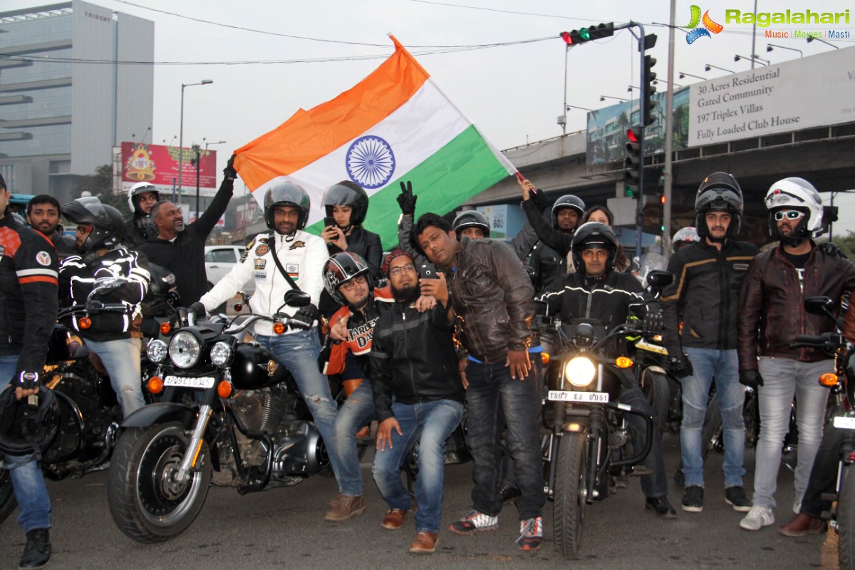 Banjara HOG Harley Riders Republic Day Parade, Hyderabad