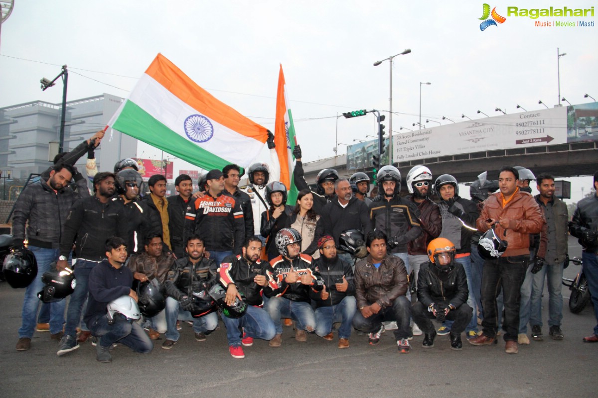 Banjara HOG Harley Riders Republic Day Parade, Hyderabad