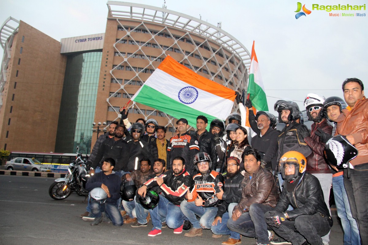 Banjara HOG Harley Riders Republic Day Parade, Hyderabad