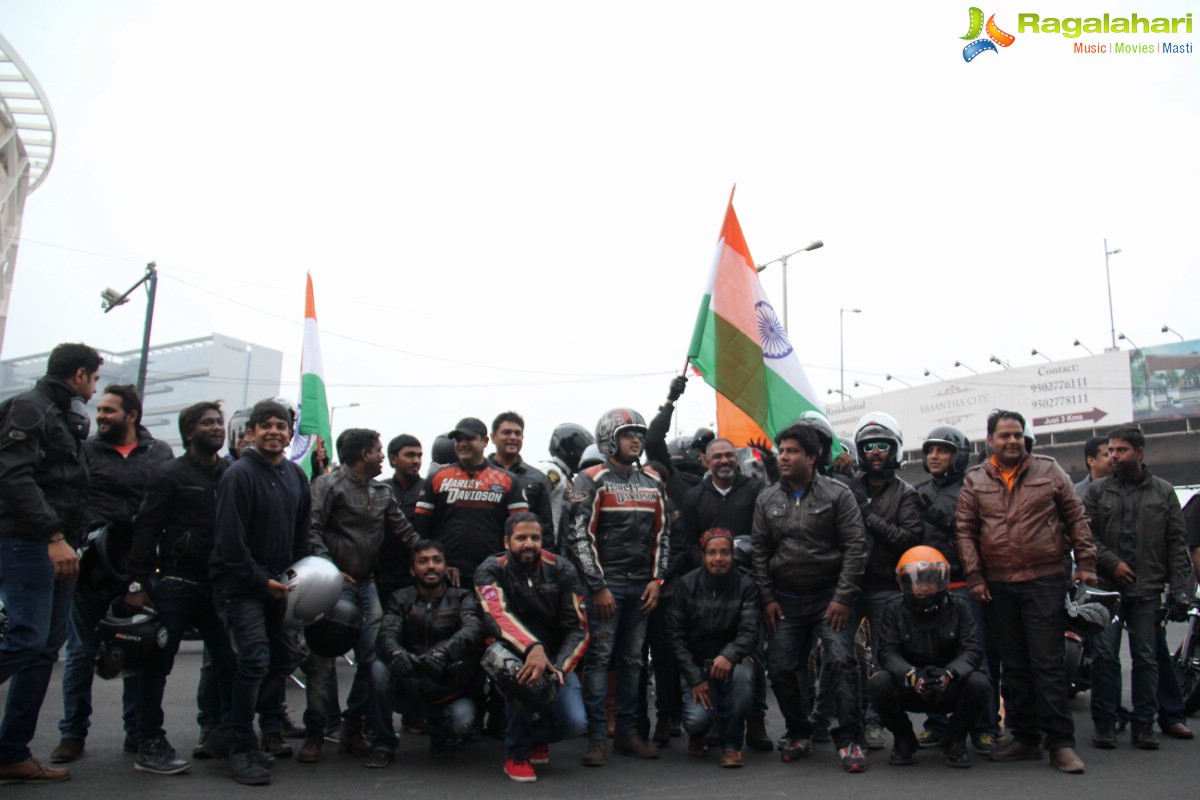 Banjara HOG Harley Riders Republic Day Parade, Hyderabad