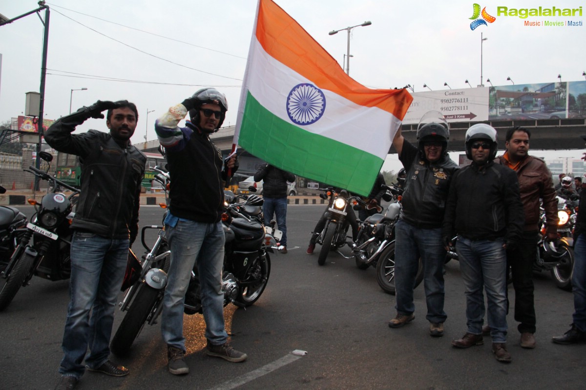 Banjara HOG Harley Riders Republic Day Parade, Hyderabad