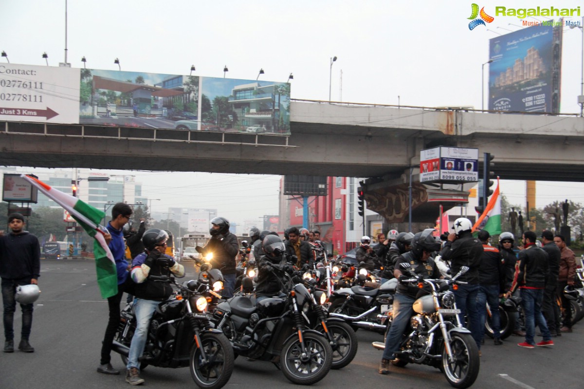 Banjara HOG Harley Riders Republic Day Parade, Hyderabad