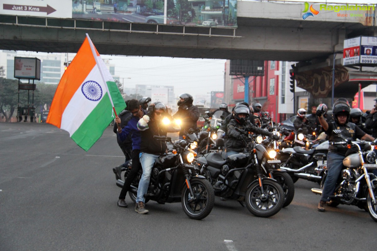 Banjara HOG Harley Riders Republic Day Parade, Hyderabad