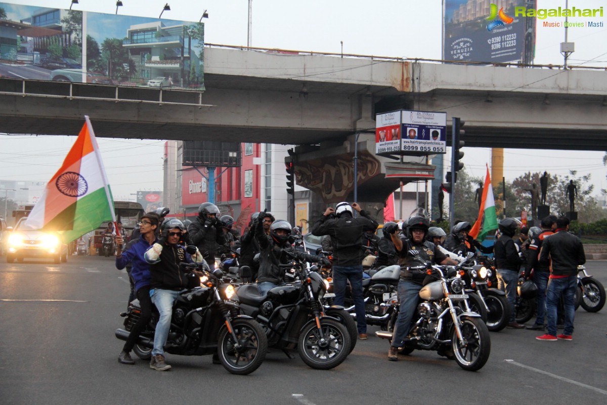 Banjara HOG Harley Riders Republic Day Parade, Hyderabad