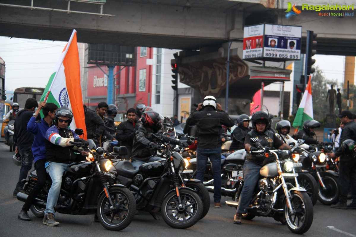 Banjara HOG Harley Riders Republic Day Parade, Hyderabad