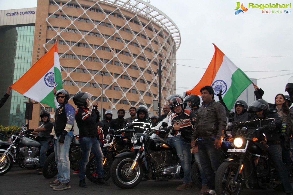 Banjara HOG Harley Riders Republic Day Parade, Hyderabad