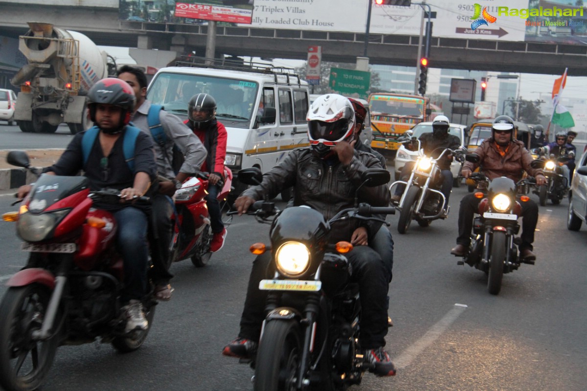 Banjara HOG Harley Riders Republic Day Parade, Hyderabad