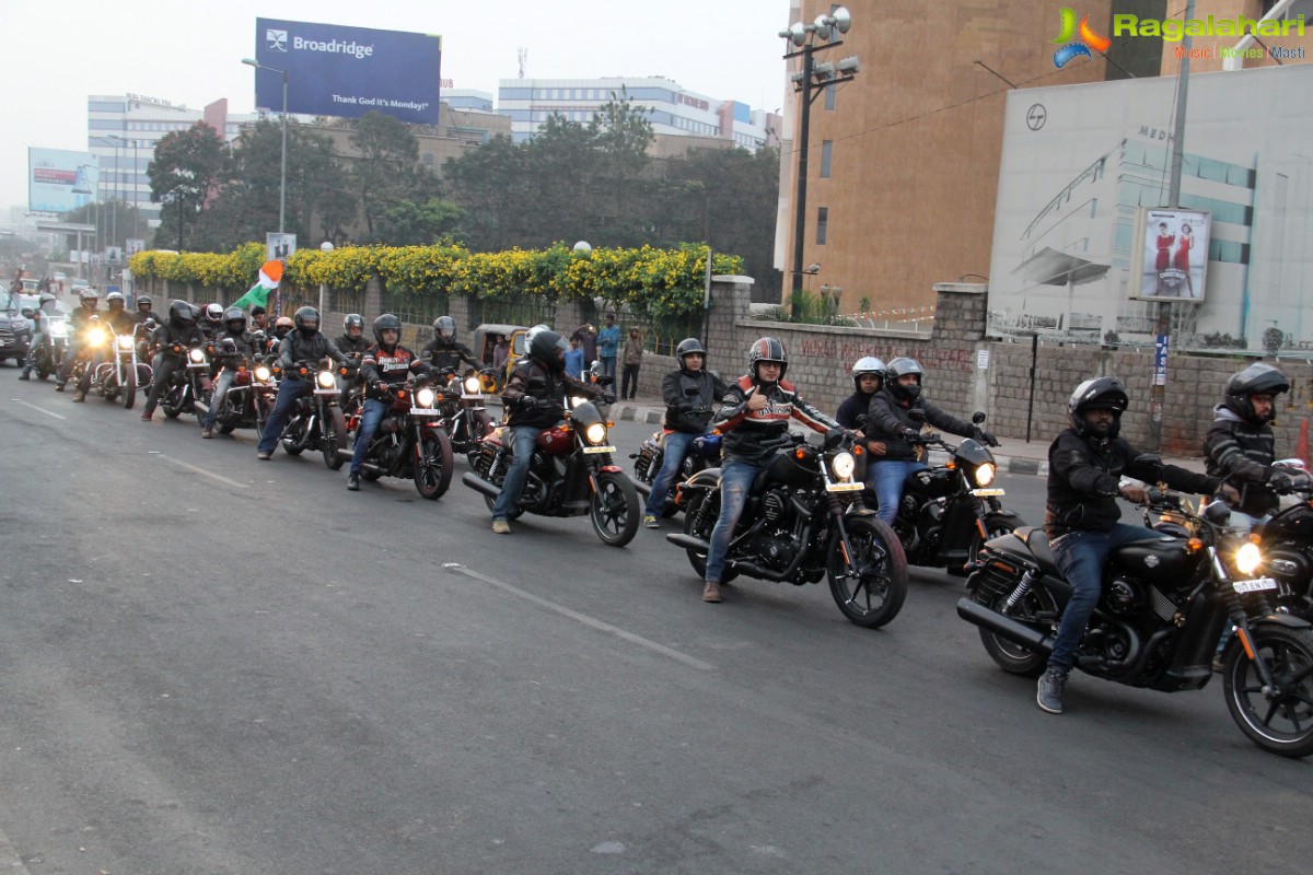 Banjara HOG Harley Riders Republic Day Parade, Hyderabad