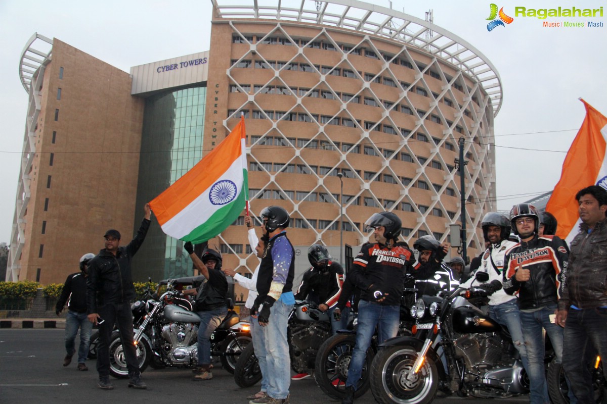 Banjara HOG Harley Riders Republic Day Parade, Hyderabad