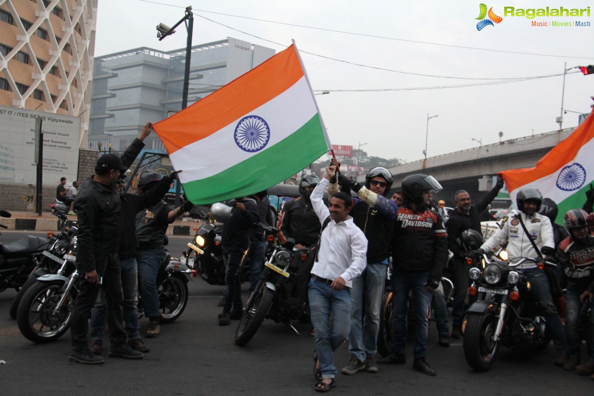 Banjara HOG Harley Riders Republic Day Parade, Hyderabad