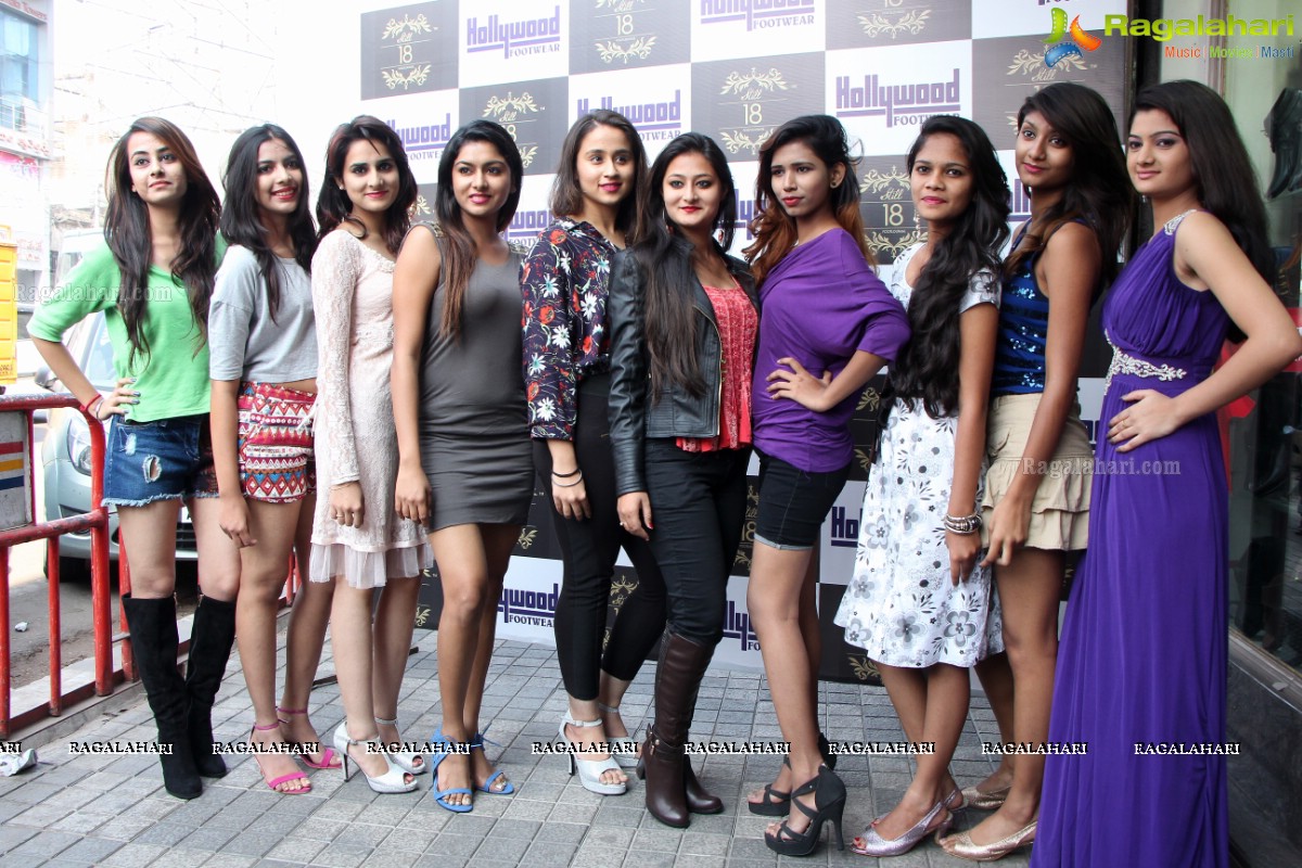 Contestants of Miss Twin City 2016 visits Hollywood Footwear, Hyderabad