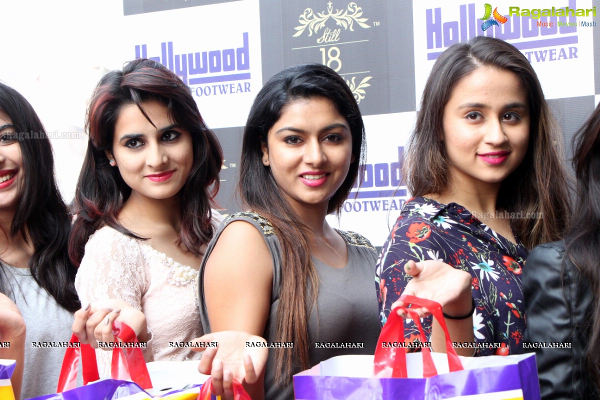 Contestants of Miss Twin City 2016 visits Hollywood Footwear, Hyderabad