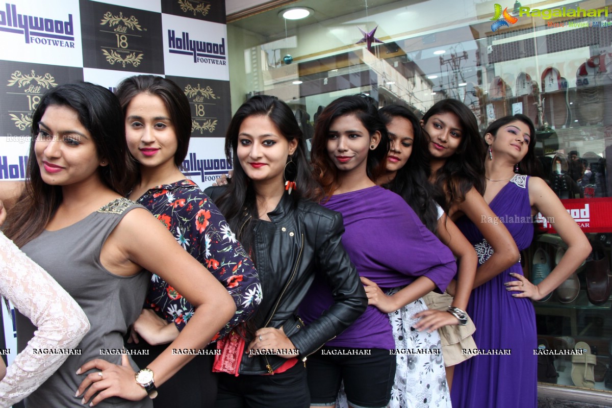 Contestants of Miss Twin City 2016 visits Hollywood Footwear, Hyderabad