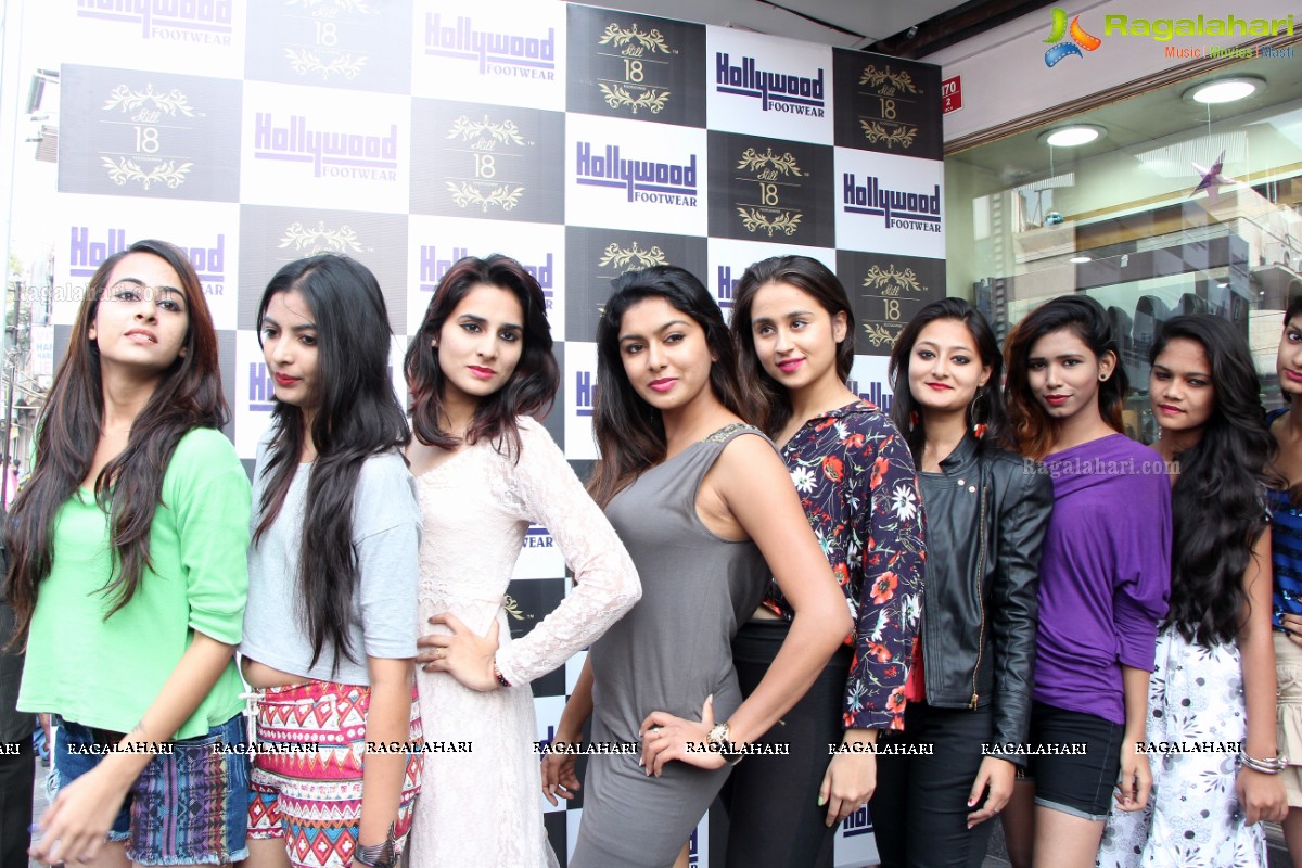Contestants of Miss Twin City 2016 visits Hollywood Footwear, Hyderabad