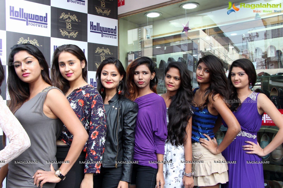 Contestants of Miss Twin City 2016 visits Hollywood Footwear, Hyderabad