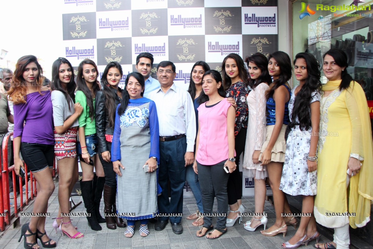 Contestants of Miss Twin City 2016 visits Hollywood Footwear, Hyderabad