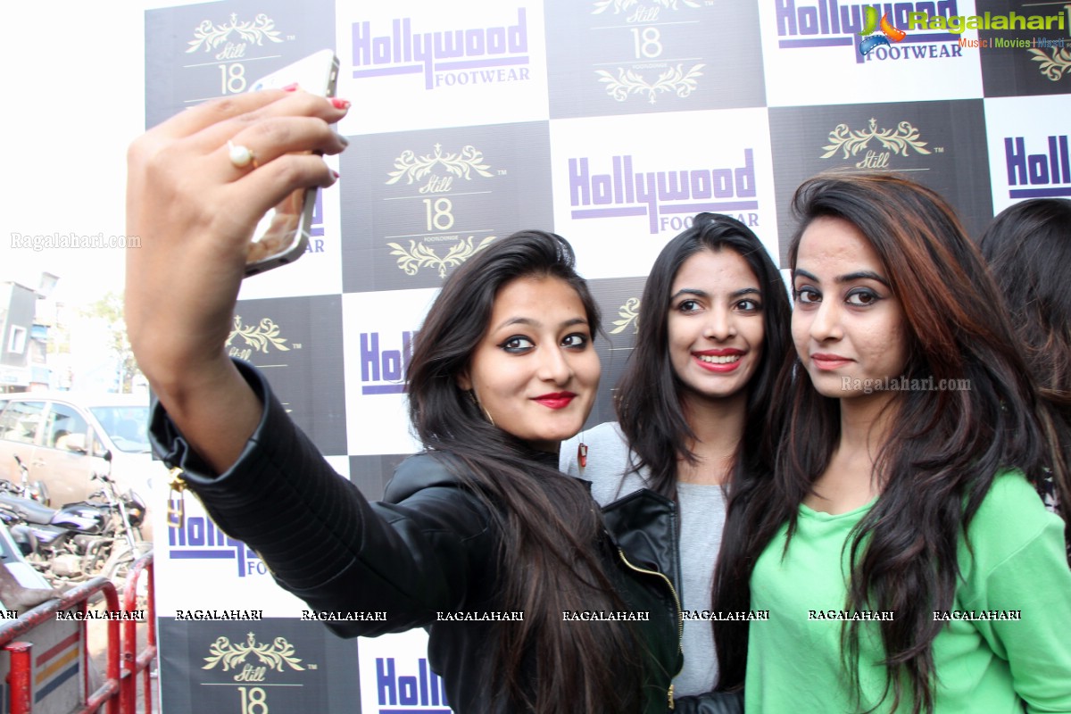 Contestants of Miss Twin City 2016 visits Hollywood Footwear, Hyderabad