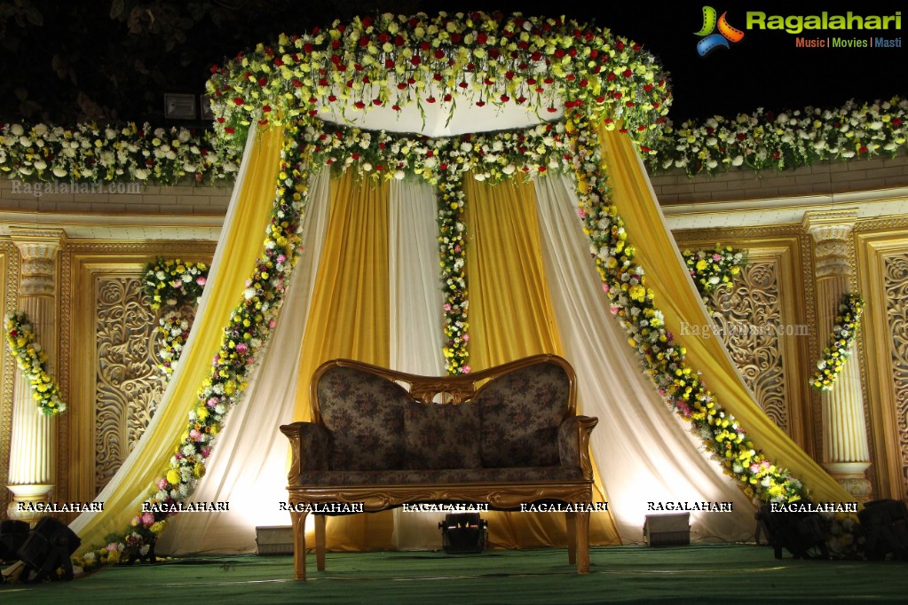 Wedding Reception of Grand Daughter of Mohammad Mahmood Ali (Deputy CM of Telangana) at Imperial Gardens, Hyderabad