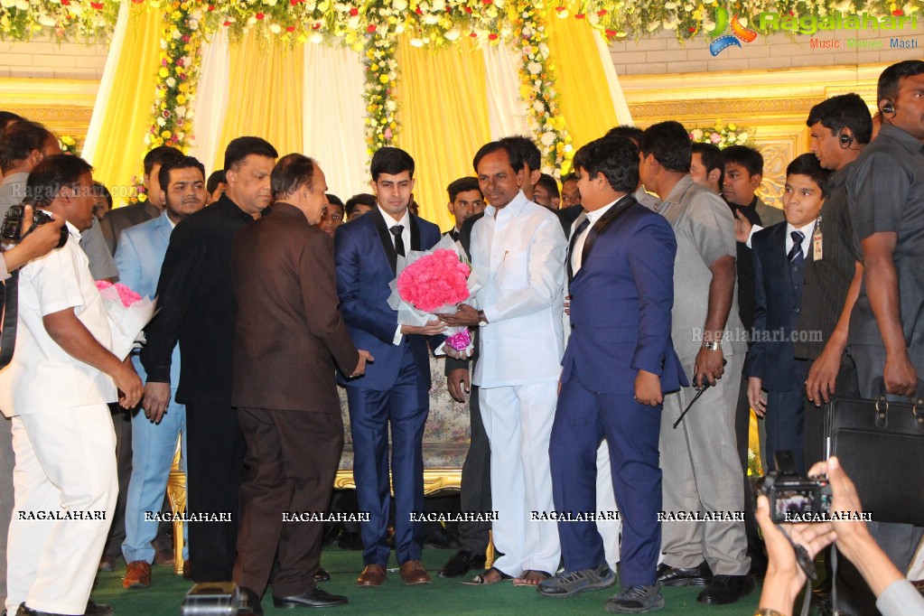 Wedding Reception of Grand Daughter of Mohammad Mahmood Ali (Deputy CM of Telangana) at Imperial Gardens, Hyderabad