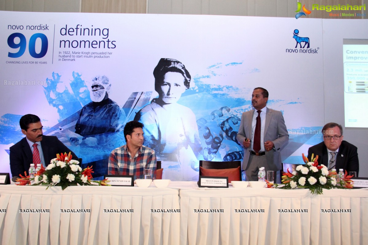 Sachin Tendulkar at Novo Nordisk Press Meet, Hyderabad