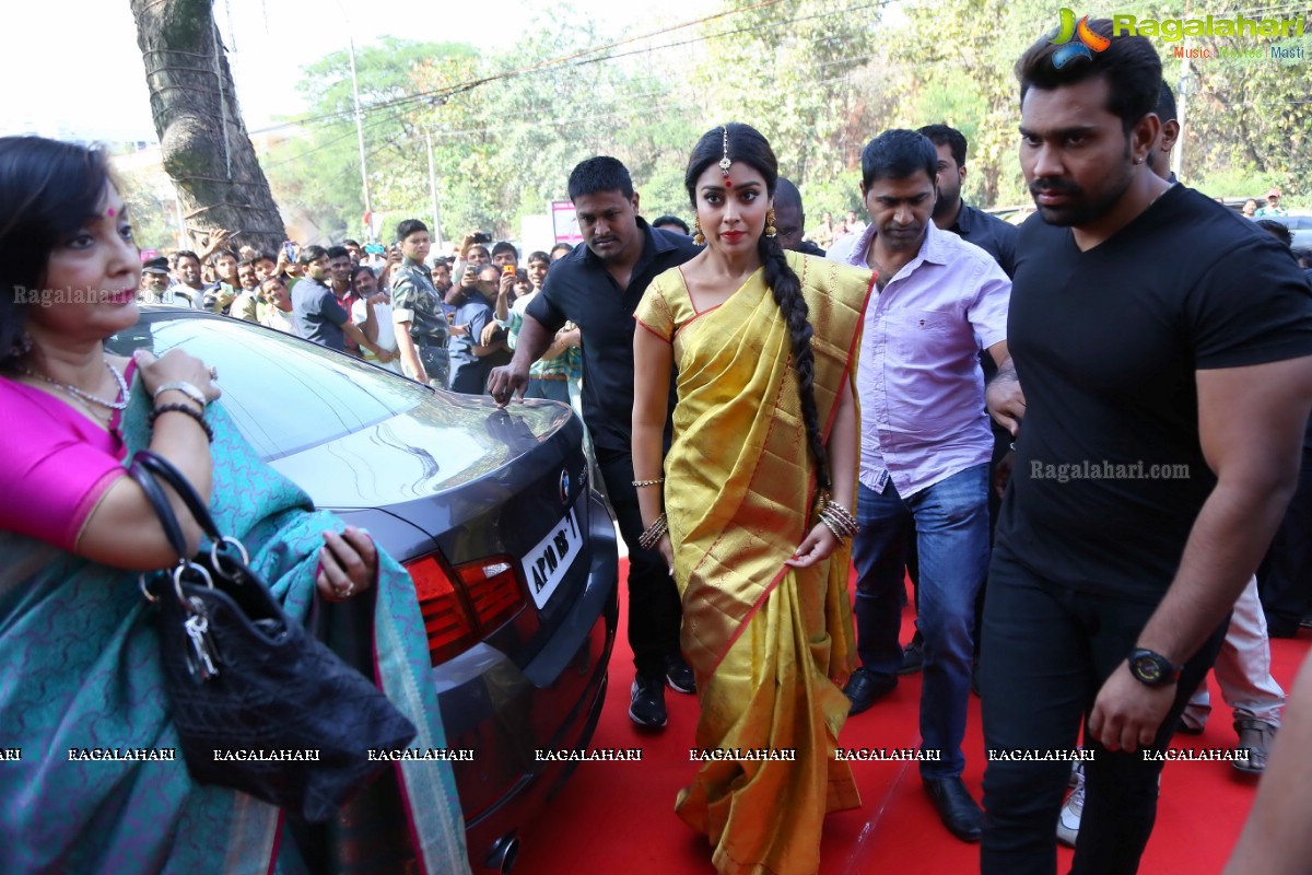 Shriya launches VRK Silks at Warangal