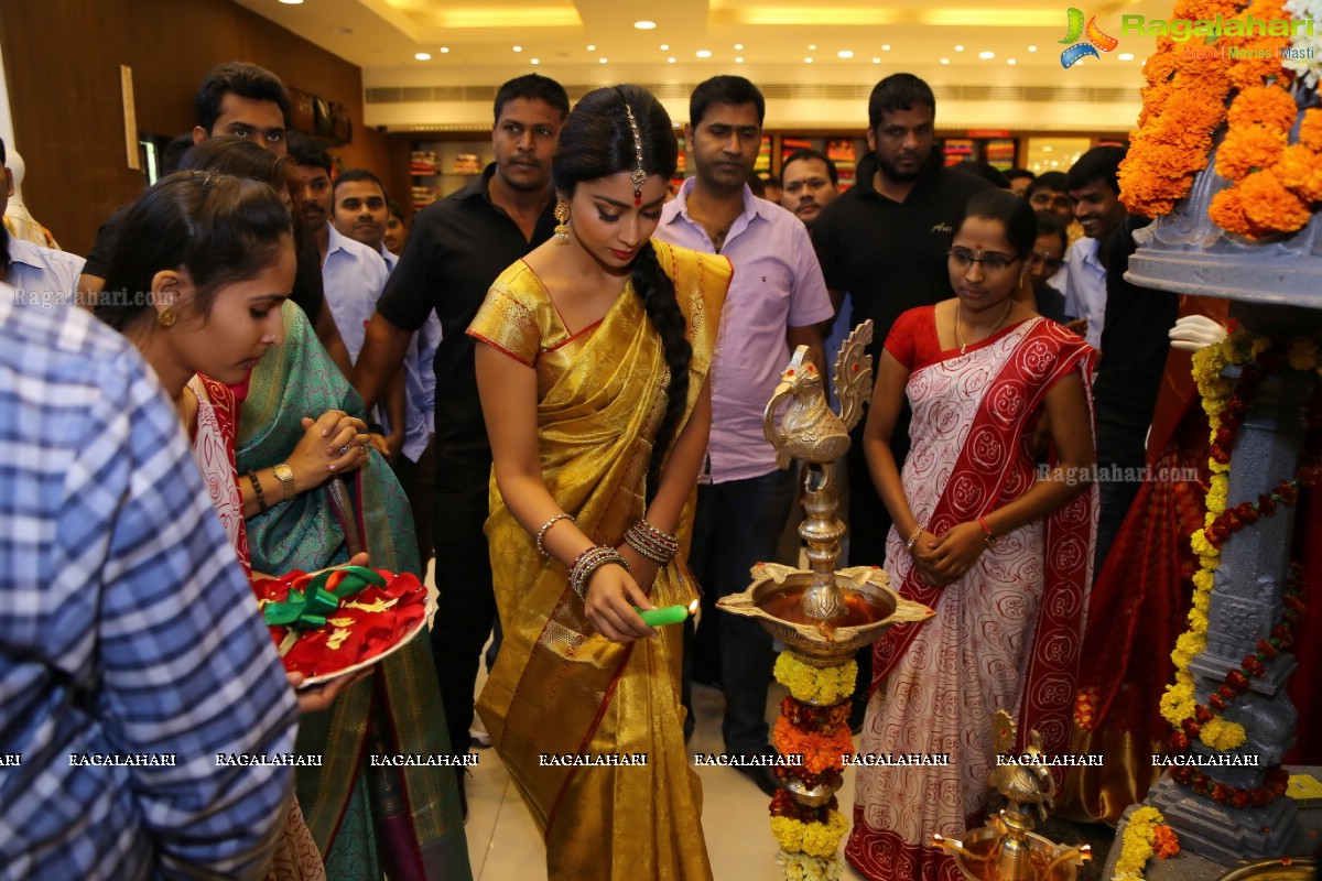 Shriya launches VRK Silks at Warangal