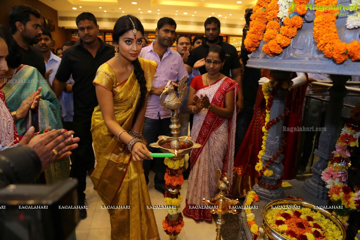 Shriya launches VRK Silks at Warangal