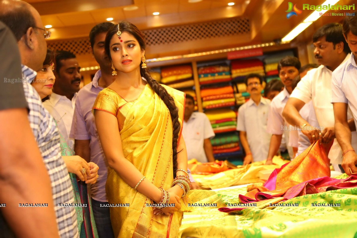 Shriya launches VRK Silks at Warangal