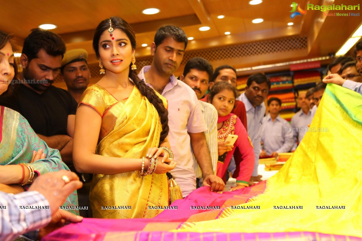 Shriya launches VRK Silks at Warangal