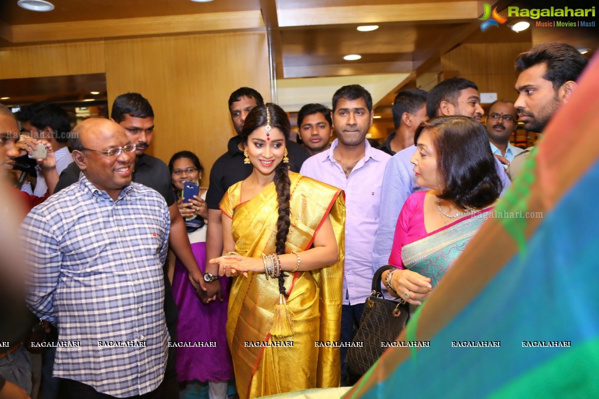 Shriya launches VRK Silks at Warangal