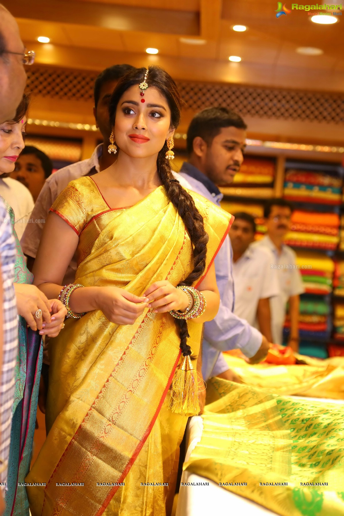 Shriya launches VRK Silks at Warangal