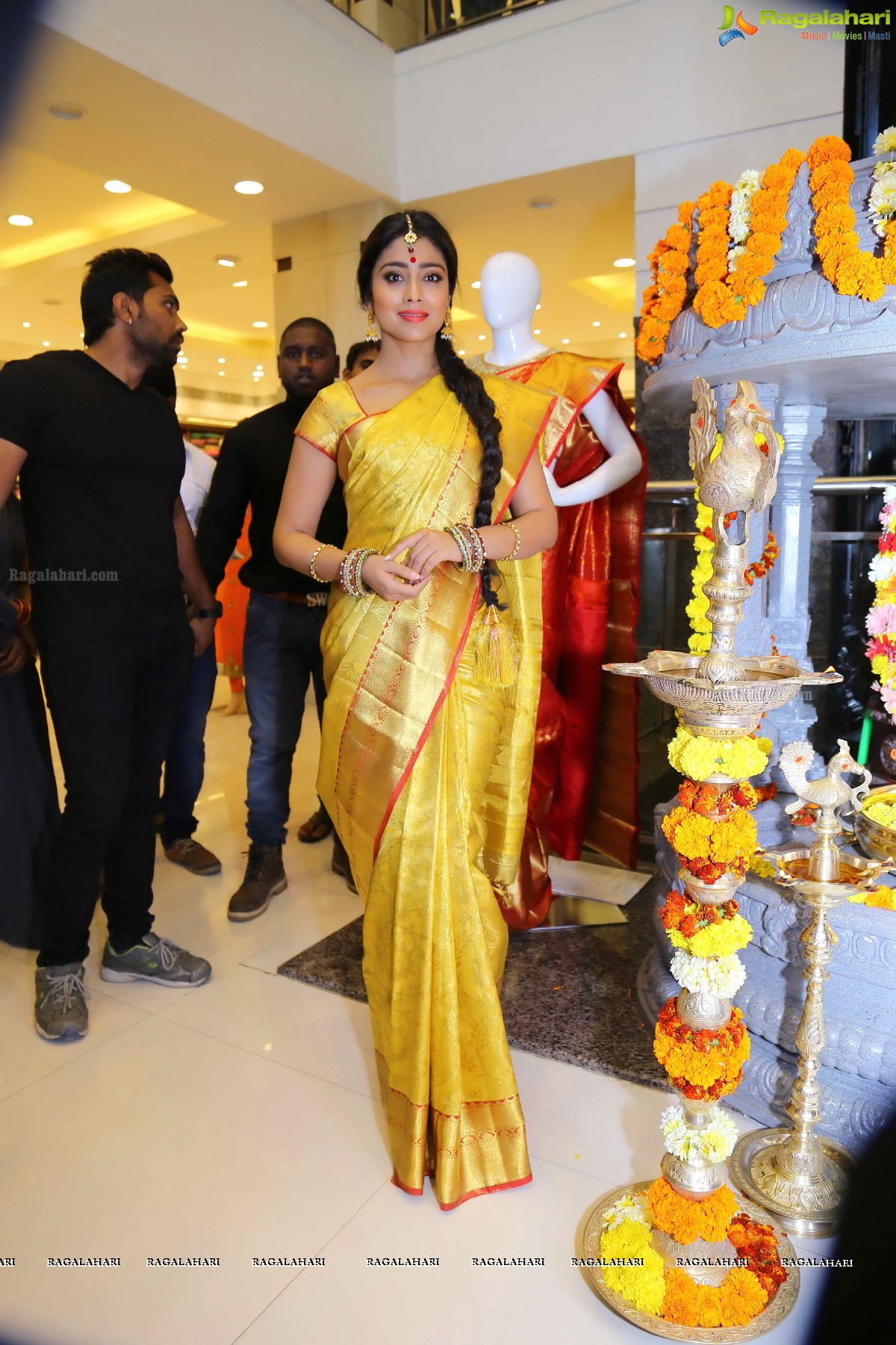 Shriya launches VRK Silks at Warangal