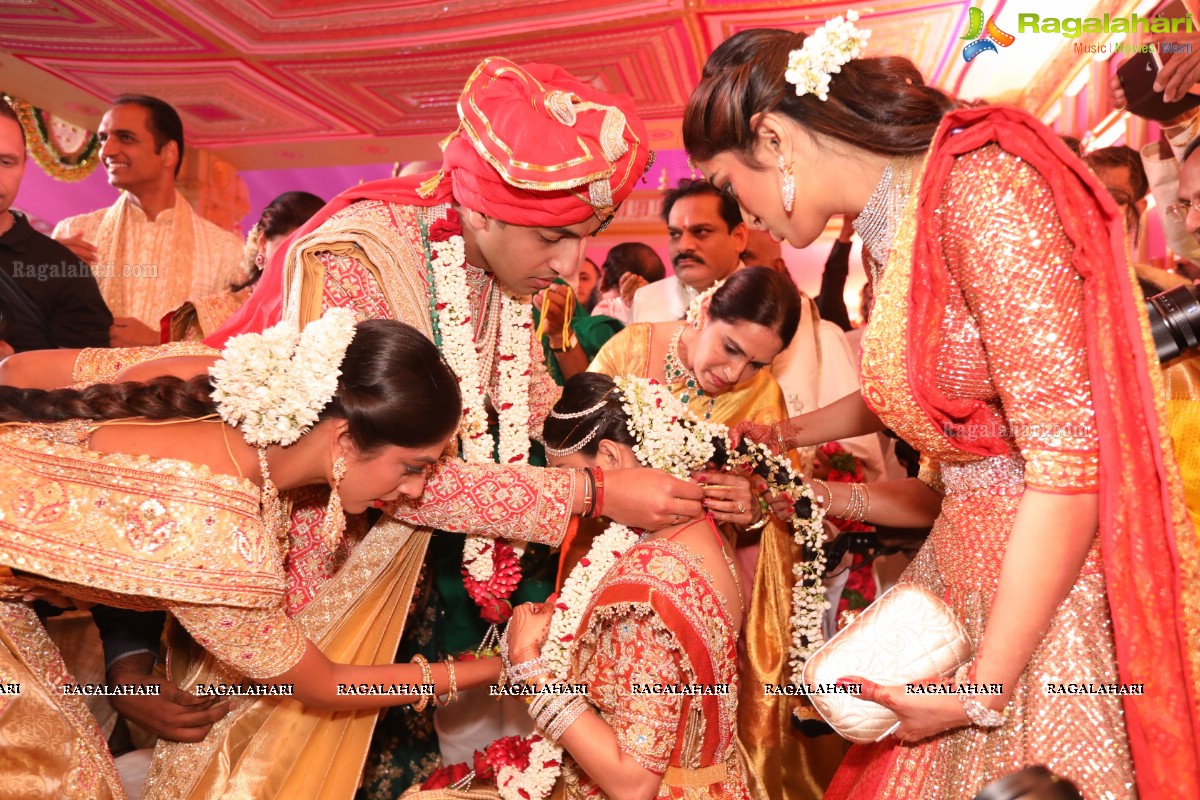 Grand Wedding of Keshav Reddy with Veena Reddy at GMR Grounds, Hyderabad