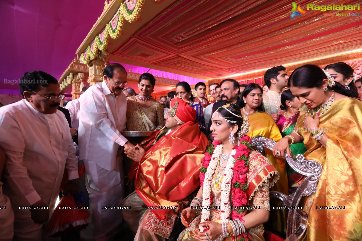 Grand Wedding of Keshav Reddy with Veena Reddy at GMR Grounds, Hyderabad