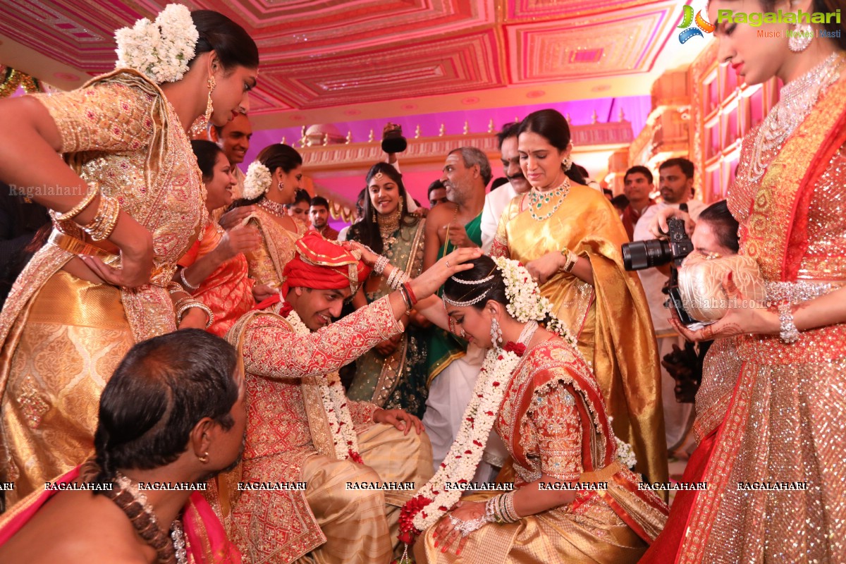 Grand Wedding of Keshav Reddy with Veena Reddy at GMR Grounds, Hyderabad